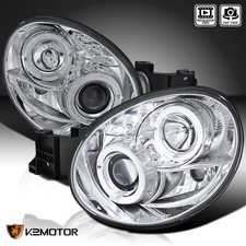 Clear Fits 2002-2003 Subaru Impreza WRX LED Halo Projector Headlights Lamps Pair picture