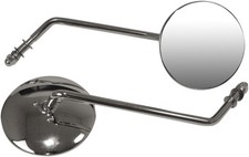 Emgo Steel Smooth Mirrors 7.5