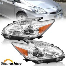 2Pcs Pair Projector Headlights For 2010-2011 Toyota Prius Base 1.8L Chrome Amber picture