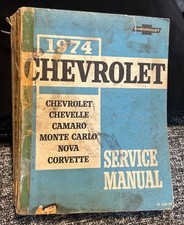 Original 1974 Chevy Car Service Manual Chevrolet Shop base book for 1975 1976 picture