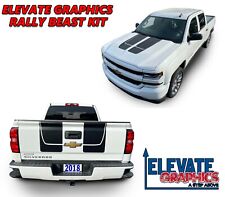 For Chevy Silverado Rally Beast Stripes Hood Tailgate Graphics Vinyl Decal 16-18 picture