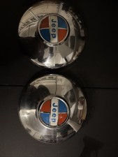 2 Vintage Jeep Hub Caps 10.5 Inches Dog Bowl Style picture