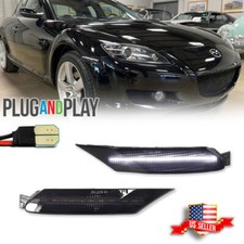 2PCS JDM Smoked White LED Front Side Marker Lights For 2004-2008 Mazda RX-8 RX8 picture