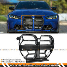 FOR 2021-24 BMW M3 G80 M4 G82 G83 CSL STYLE PREPREG DRY CARBON FIBER NOSE GRILL picture