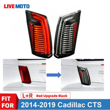For 2014-2019 Cadillac CTS Sedan Black LED Tail Lights Brake Lamps Left+Right picture