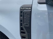 Pair DRIVER &PASSANGER Vent Badge For 2023-2025 F250 Platinum Emblems Black picture
