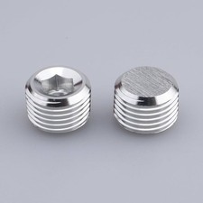 CHROME ALLEN PLUG 1/8-27 NPT SOLD IN PAIRS CCI #20233 picture
