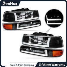 DimFlux LED DRL Headlights for 1999-2002 Chevy Silverado 1500/HD 2500/HD picture
