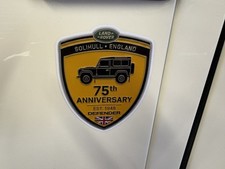 Land Rover Defender 90 decal, badge 75th Anniversary, logo Rare  Limited Edition picture