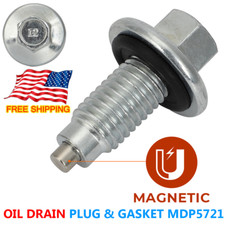 Magnetic Oil Drain Plug & Gasket  MDP5721 For Chevorlet GMC Hummer Ford Lincoln picture
