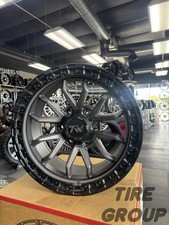 TW T24 17x9 Wheel 6x139.7 6x5.5 0mm Offset Gunmetal Black Lip New - SET OF 4 picture