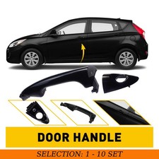 1-10PCS Front Exterior Door Panel Handle Left Black For Hyundai Accent 2012-2017 picture