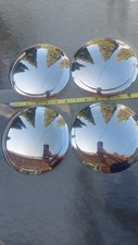 Vintage 50s 60s Baby Moon Hubcaps 7 Inch Wide On Outside.  5