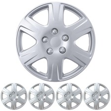 BDK (4 Pack) Hubcaps for Cars, OEM Camry Style Wheel Covers Replacement - 15