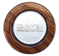 TOM’S Steering Wheel Horn Button Wood JDM TOYOTA SW20 JZA70 JZA80 AE86 AE101 picture