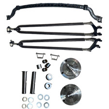 1929-1948 Ford 47'' Drilled 4'' Drop I-Beam Axle Bat Wings Hairpins Spindle Kit picture