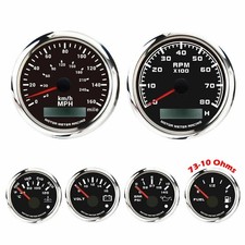 W PRO 6 Gauge Set 85mm GPS Speedometer 160 MPH/240 KMH Waterproof Car Boat Truck picture