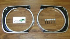 Headlamp Bezels w/screws Standard 67 Camaro *In Stock* for non-RS headlight trim picture