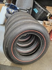 NEW 1963-1967 Corvette Goodyear Power Cushion 7.75-15 Redline Tires OLD DATES picture