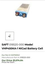 Saft Nicad Cell 018520-000 or VHP450KA-1 picture