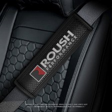 Roush Performance - 2pc Made-to-Order Woven Fiber Leather Seat Belt Pad Cov picture