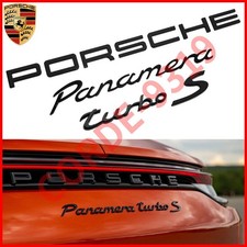 NEW Gloss Black For PORSCHE Panamera Turbo S Letter Rear Badge Emblem Deck Lid picture