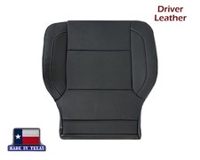 Fits 2014-2019 Chevy/GMC Black Perforated Leather Driver Bottom Seat Cover picture