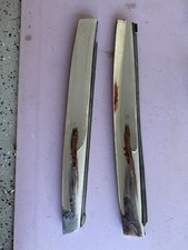 OEM Vintage Jaguar E-Type XKE Series 1 2 Door Top Chrome Finisher Mouldings Pair picture