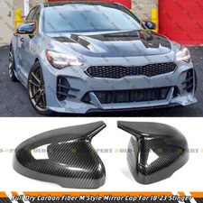 M STYLE FULL DRY CARBON FIBER MIRROR CAP OVERLAY FOR 2018-23 KIA STINGER GT-LINE picture