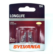 Sylvania LongLife 194 3.8W Two Bulbs Front Side Marker Light Replace Stock Lamp picture