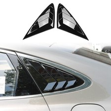 Pair ABS Gloss Black Rear Window Louver Cover Trim For Hyundai Sonata 2020-2024 picture