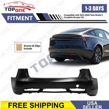 Fits For 2023.9+ Tesla Model 3 Rear 2013443-S0-D Bumper Cover picture