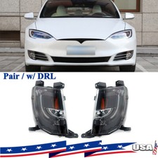 LED Front Fog Light W/ DRL For Tesla Model S 2016-2020 Driver Passenger Fog Lamp picture