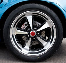 18x9 Pontiac Rally II Cast Wheels SET of 4 + CAPS picture