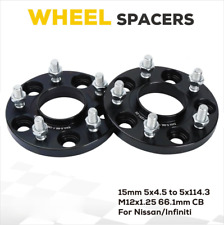 2PCS 15MM 5X4.5 5x114.3 HUBCENTRIC WHEEL SPACERS For Nissan 350Z Infiniti G37 picture