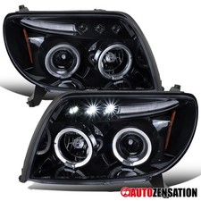 Black Smoke Fit 2003-2005 Toyota 4Runner LED Halo Projector Headlights Headlamps picture