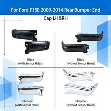 1 Pair Rear Bumper End Caps For 09-14 Ford F-150 With/Without Sensor Holes picture