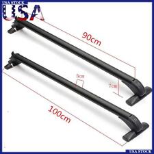 2x Aluminium Alloy Roof Rack Overhead Side Rails Bars Luggage Carrier Holder Kit picture