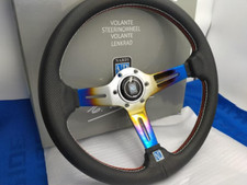 Nardi Torino Leather Titanium Blue Rainbow Style Sport steering Wheel Fast Ship picture