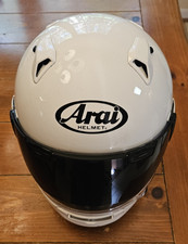 Arai Signet-X White Helmet Size XL  W/ Optional dark shield see pics great shape picture