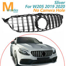 Silver GT Grill Grille for Mercedes-Benz W205 LCI C300 C43 19 20 w/o Camera picture