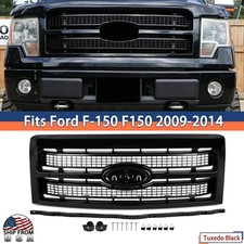 Tuxedo Black For 2009-14 Ford F150 F-150 Front Bumper Grille 2010 Platinum Look picture
