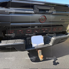 Tailgate Raised Letters For NISSAN FRONTIER 2022-2025 2026 Red Outline 3D Badge picture