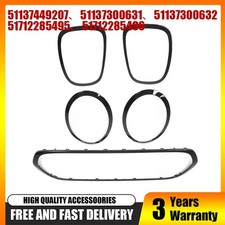 Black Grill + Headlight + Taillight Trim Fit Mini Cooper F55 F56 F57 2014-21 US picture