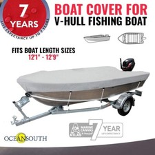V Hull Fishing Boat Cover Waterproof Heavy Duty 12'1