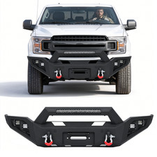 For 2018 2019 2020 Ford F-150 Front Bumper W/Sensor Hole Winch Plate LED Lights picture