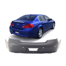Bumper Cover For 2010-2013 Infiniti G37 W/Park Holes IN1100138 Rear Primed picture