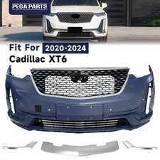 For 2020-2025 Cadillac XT6 Primed Front Bumper Cover Grille  Chrome Trim W/Hole picture