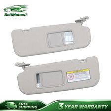 For 2011-2015 Hyundai Elantra LH RH Gray Sun Visor Pair W/ Mirror picture