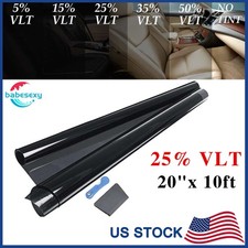 Uncut Dark Window Tint Film VLT 25% For Car Home Office Truck Glass 20